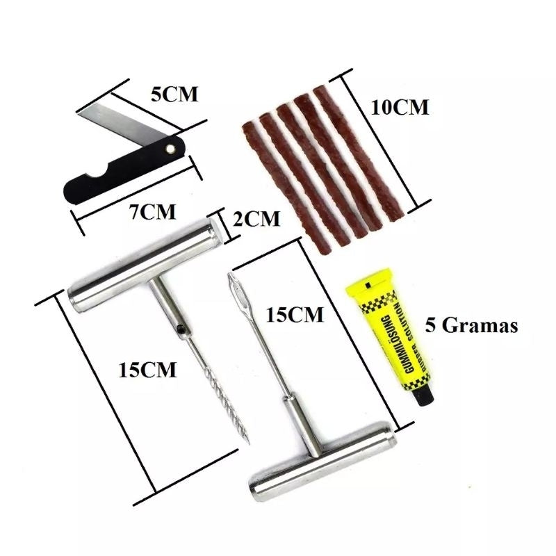 Kit Maleta Reparo De Pneu Carro e Moto